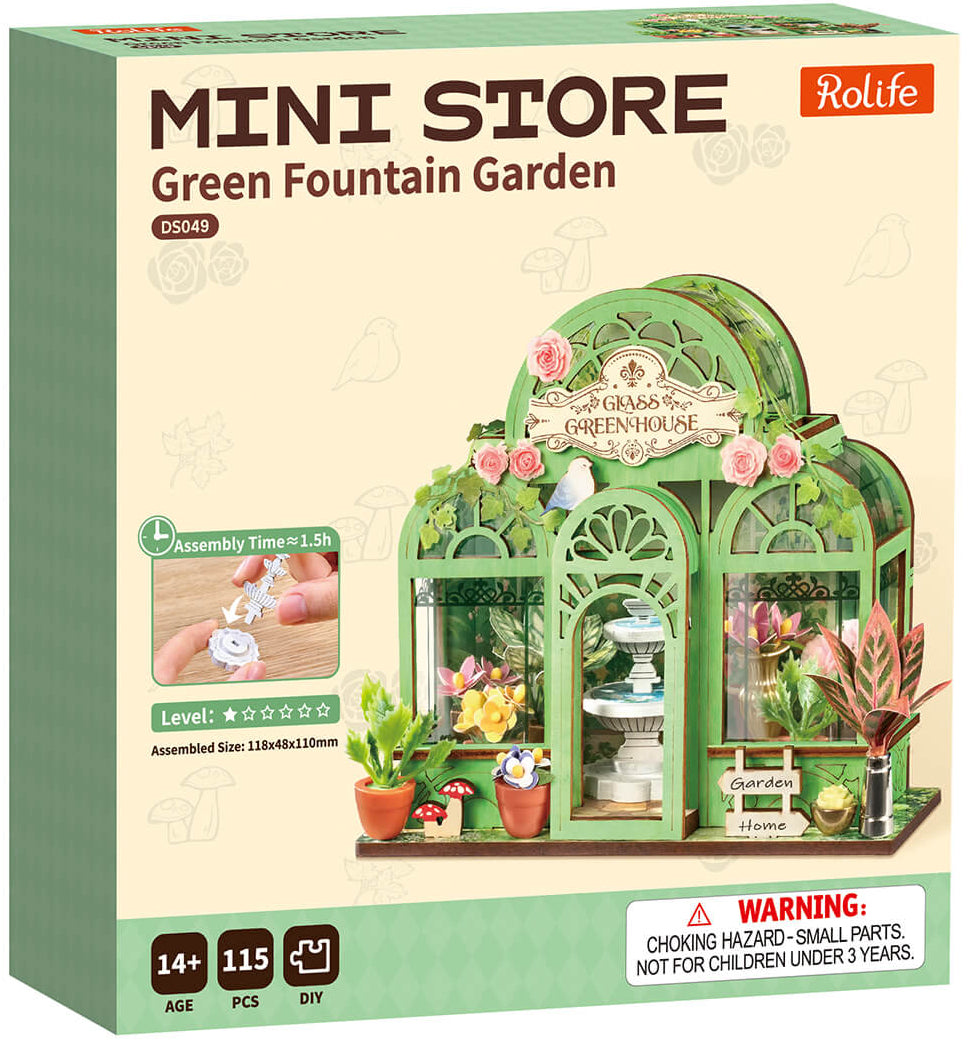 Rolife Green Fountain Garden DIY Miniture Puzzle - (DS049)