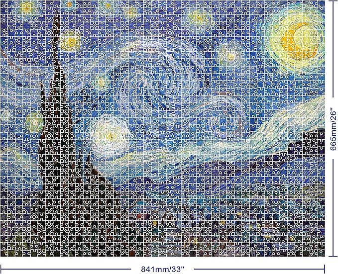 Mindbogglers Gold 1500pc Jigsaw Puzzle - Starry Night by Van Gogh