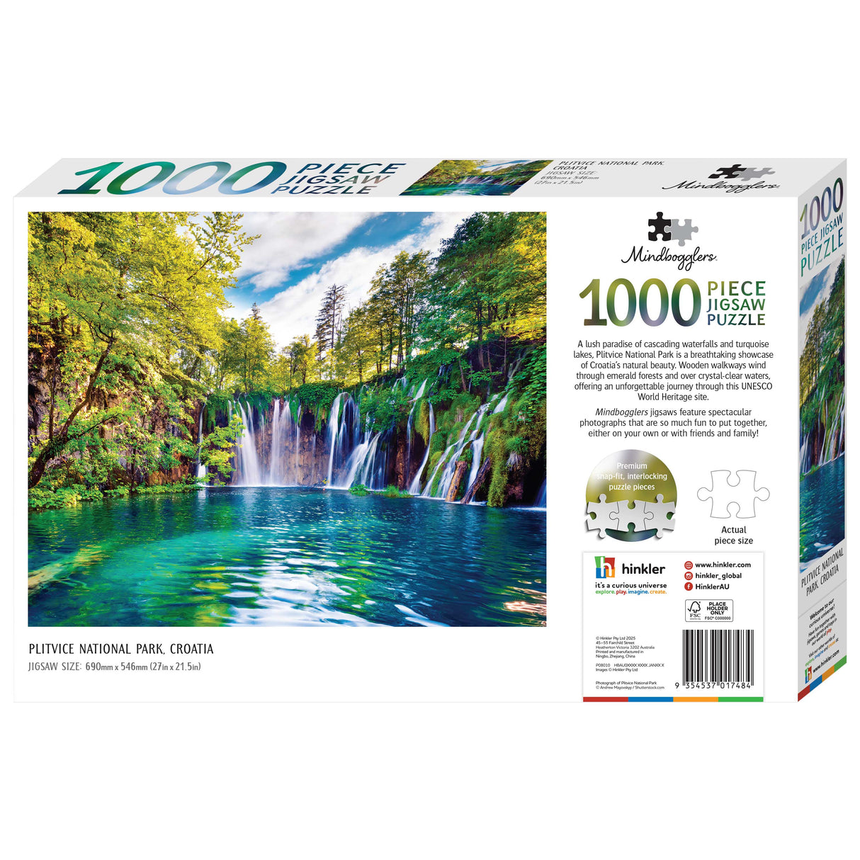 Mindbogglers 1000pc Jigsaw Puzzle - Plitvice National Park Croatia