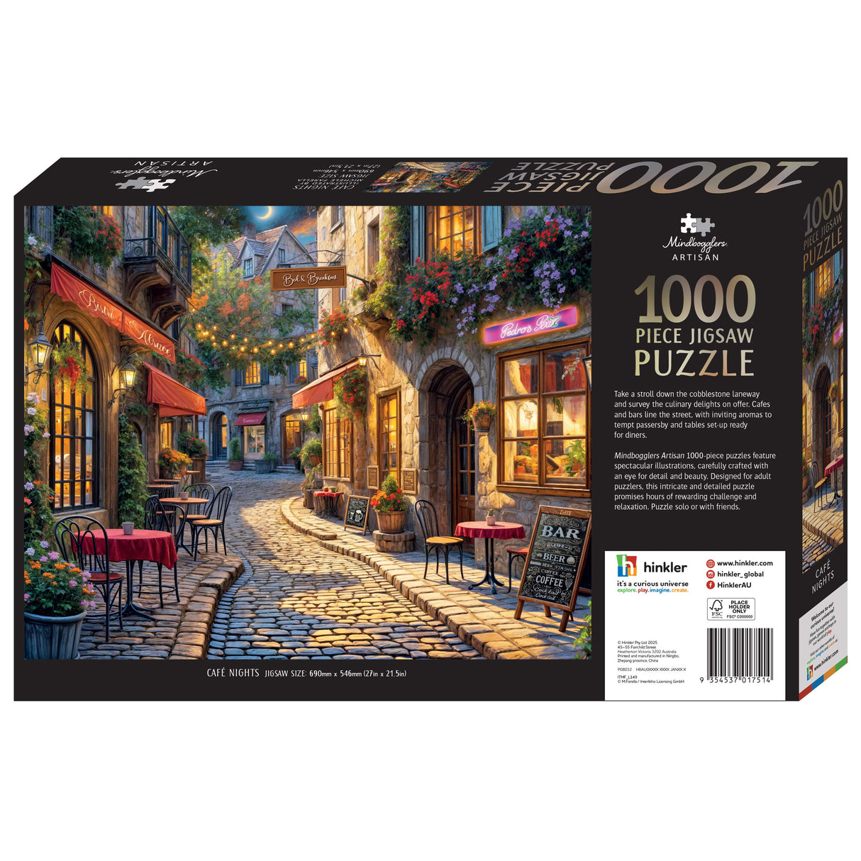 Mindbogglers Artisan 1000pc Jigsaw Puzzle - Cafe Nights