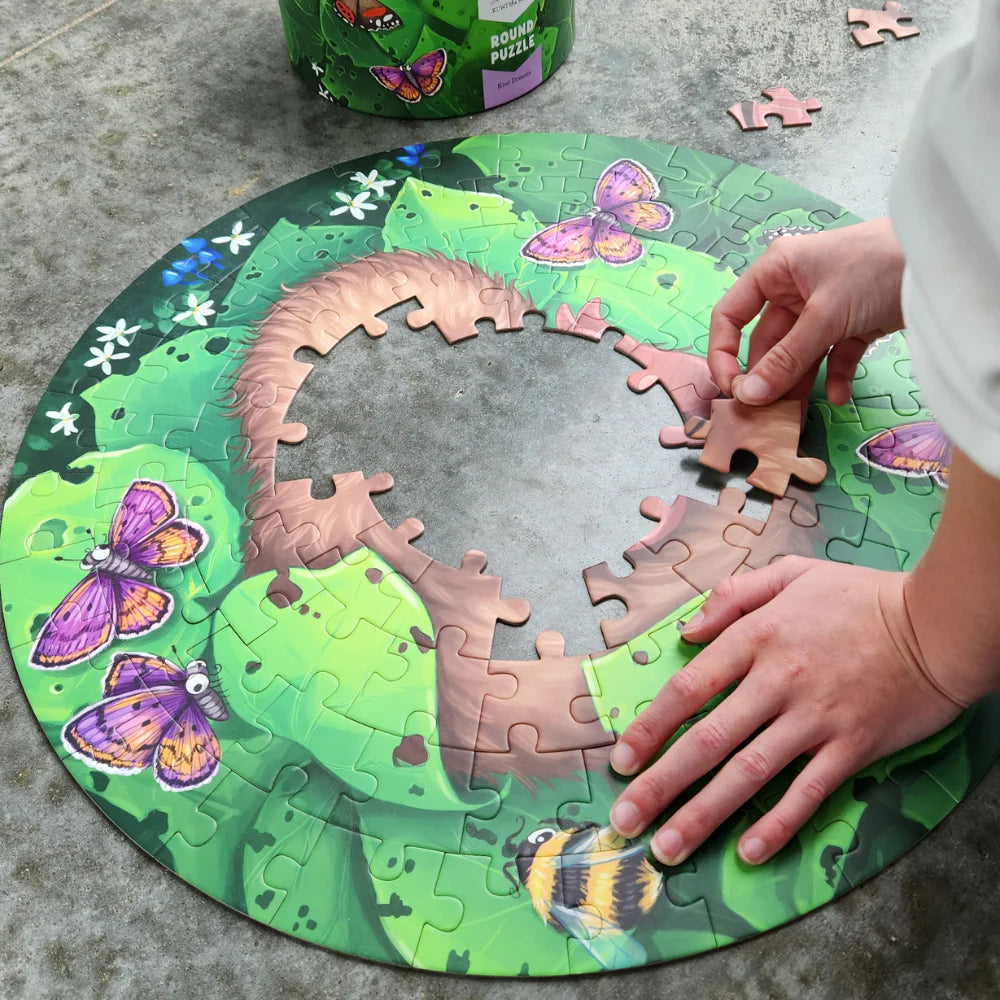 Kiwi Chick Nap Round Puzzle - 100 Piece
