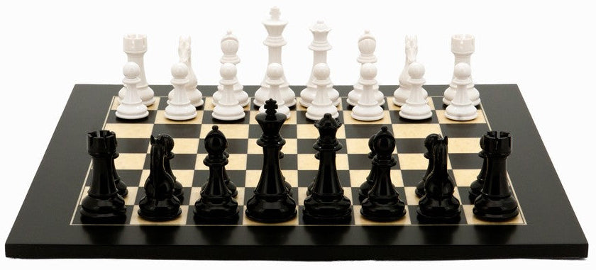 Dal Rossi Italy Chess Set - 50cm Board With Black & White Weighted Chess Pieces