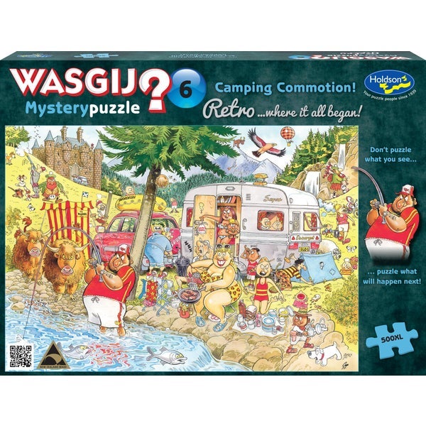 Wasgij Retro Mystery #6 500XL pc Puzzle Camping Commotion