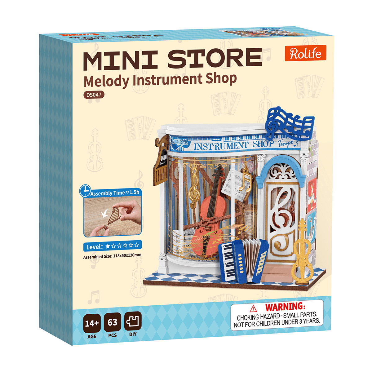 Rolife Melody Instrument Shop DIY Miniture Puzzle - (DS047)