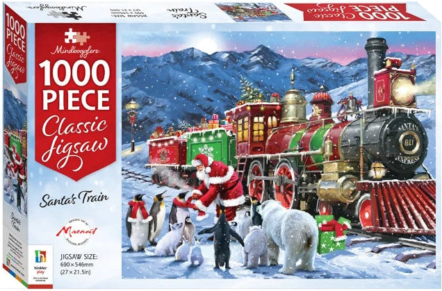 Mindbogglers 1000pc Jigsaw Puzzle - Christmas Santa's Train