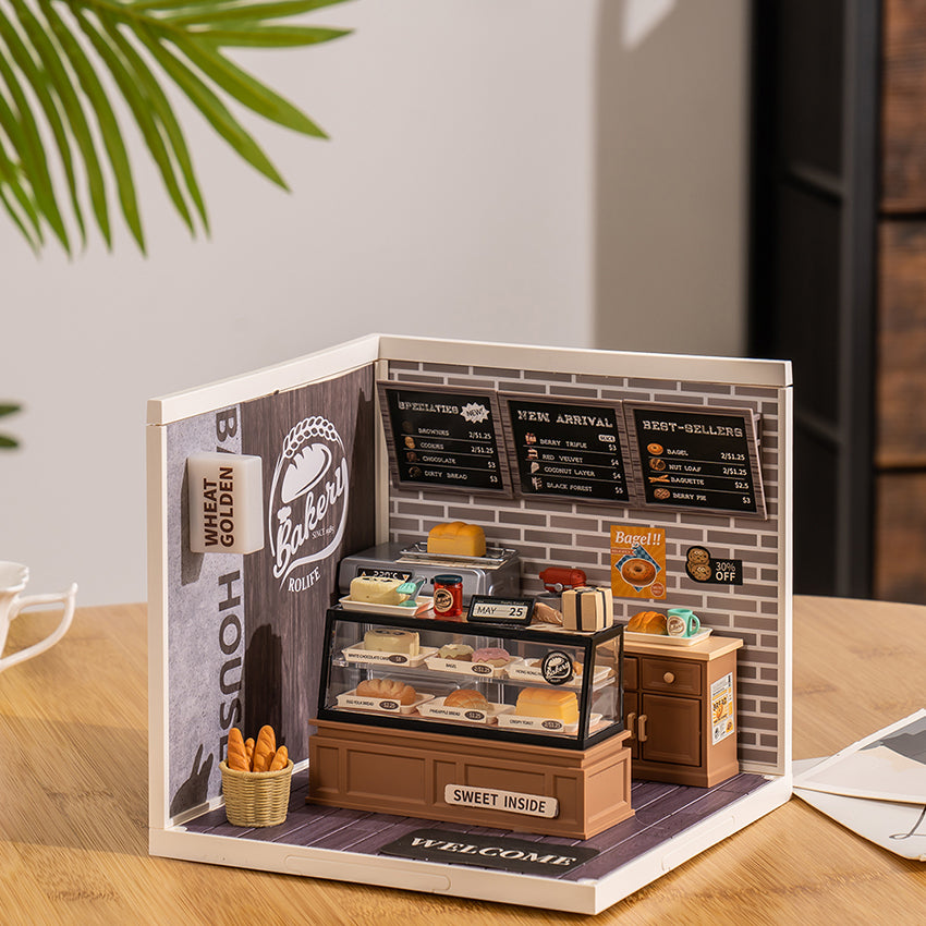 Rolife Golden Wheat Bakery DIY Plastic Miniature Puzzle - (DW005B)