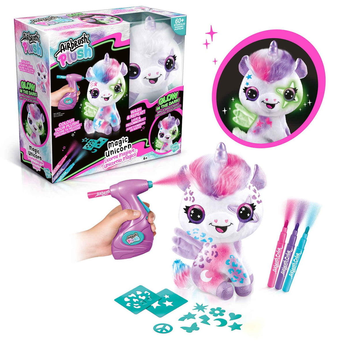 Style 4 Ever Airbrush Plush Glow-In-The-Dark Unicorn