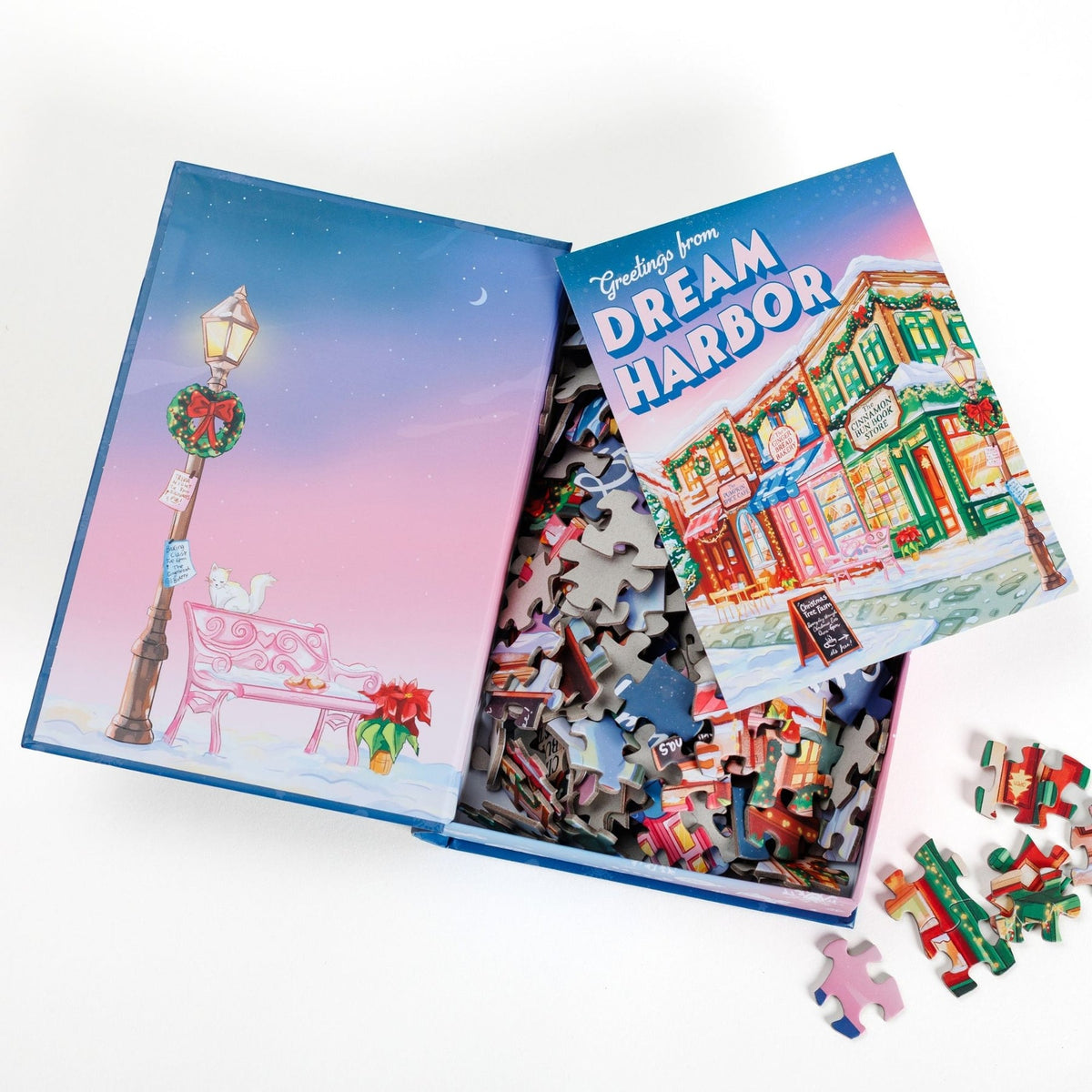 Kingdom of Threads: Holidays On Main Street Keepsake Puzzle | Dream Harbor - 250 Pieces