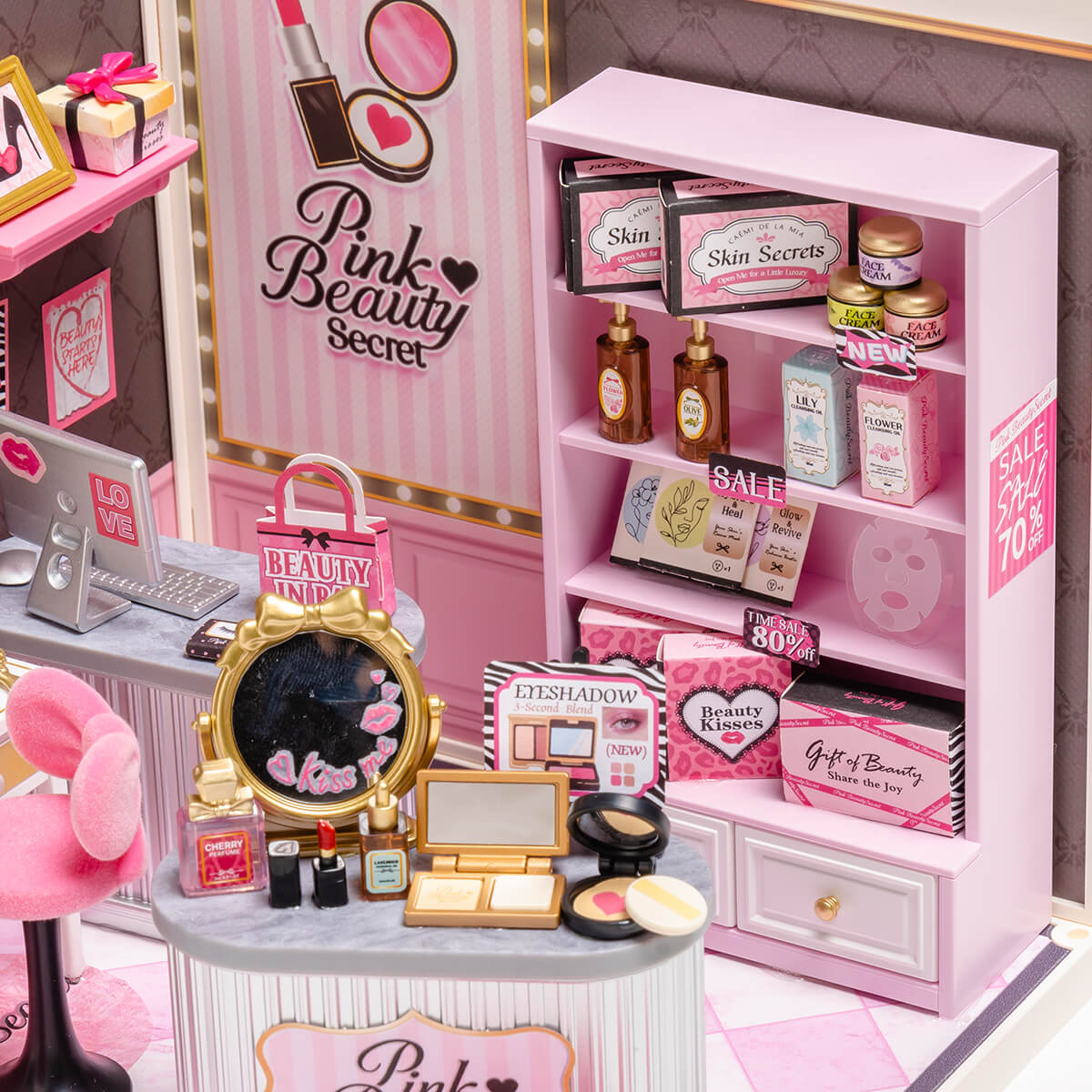 Rolife: Pink Beauty Secret - Super Creator Plastic DIY Miniature Puzzle