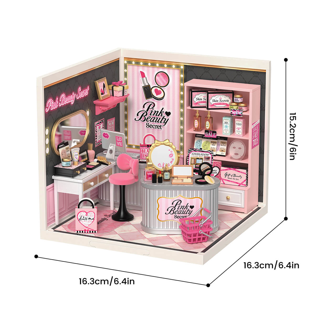 Rolife: Pink Beauty Secret - Super Creator Plastic DIY Miniature Puzzle