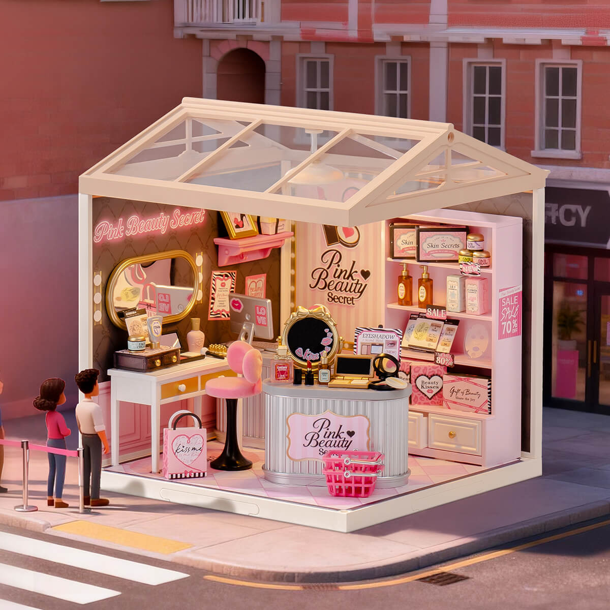 Rolife: Pink Beauty Secret - Super Creator Plastic DIY Miniature Puzzle