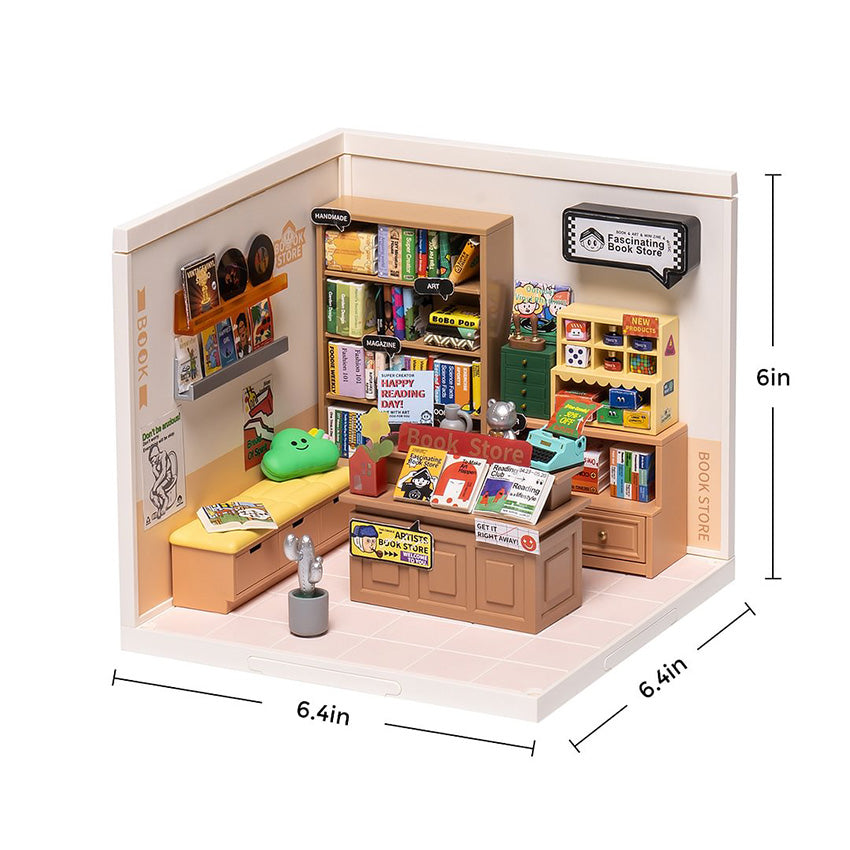 Rolife Fascinating Book Store DIY Miniature Puzzle - (DW004)