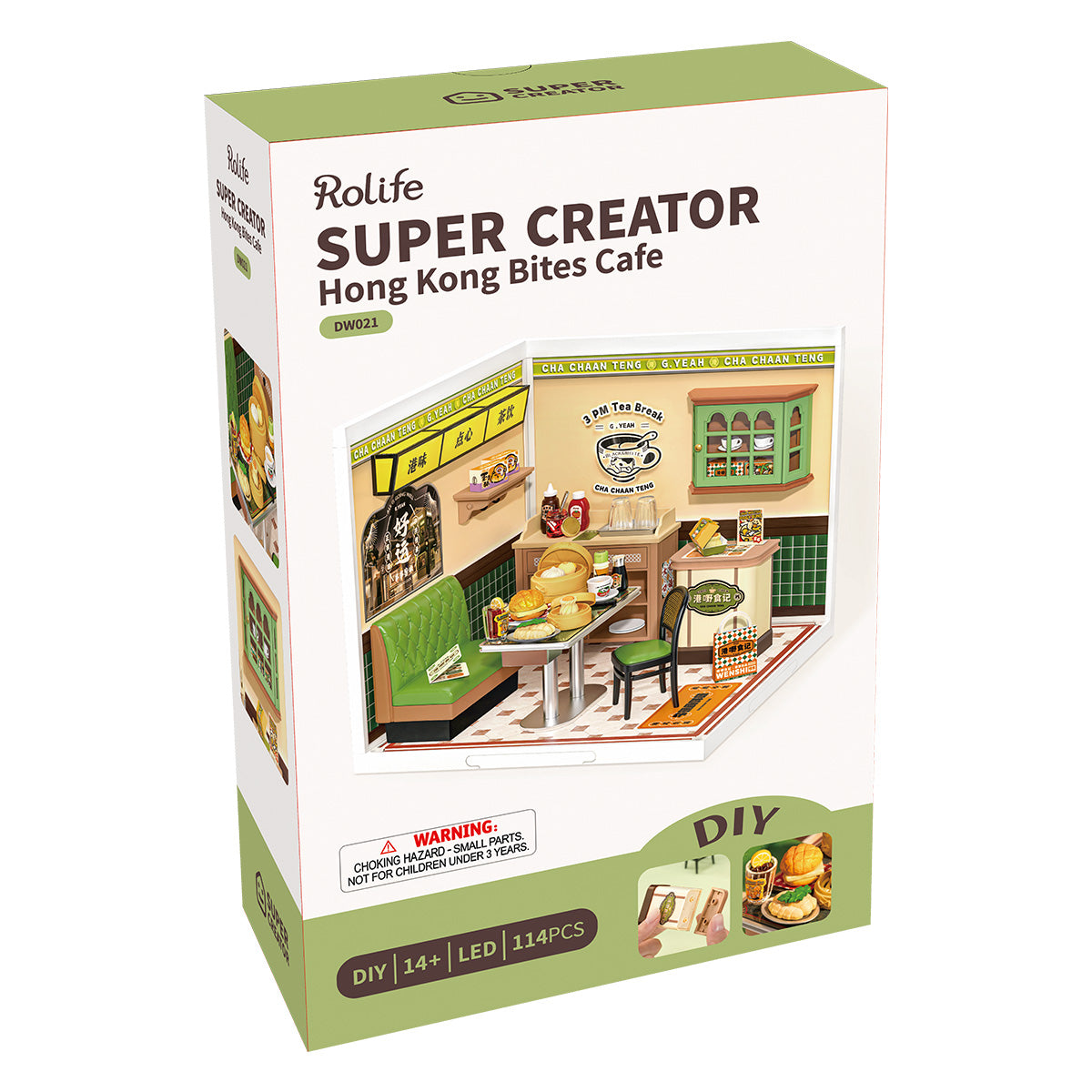 Rolife: Hong Kong Bites Cafe - Super Creator Plastic DIY Miniature Puzzle