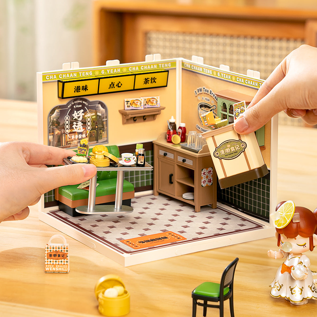 Rolife: Hong Kong Bites Cafe - Super Creator Plastic DIY Miniature Puzzle