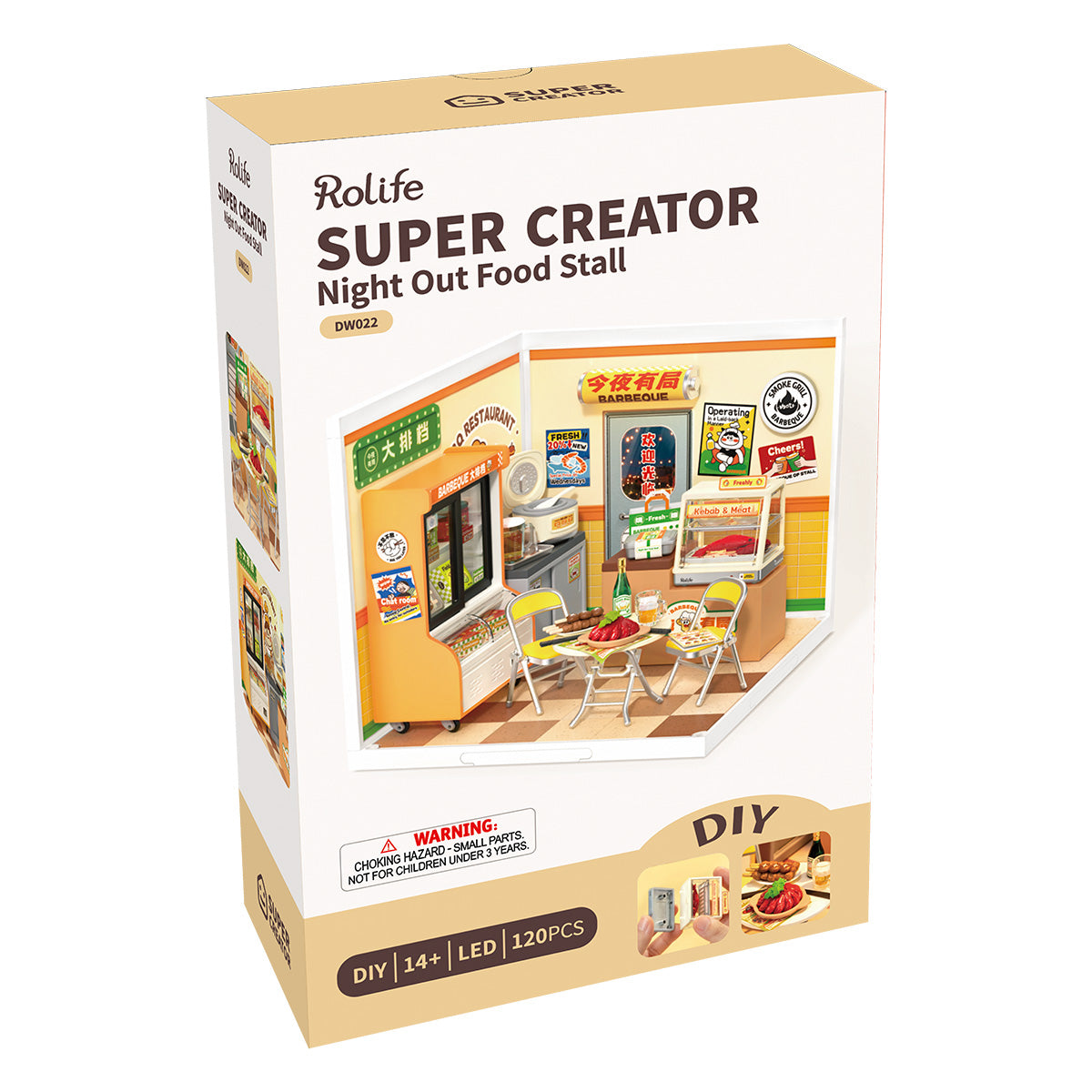 Rolife: Night Out Food Stall - Super Creator Plastic DIY Miniature Puzzle