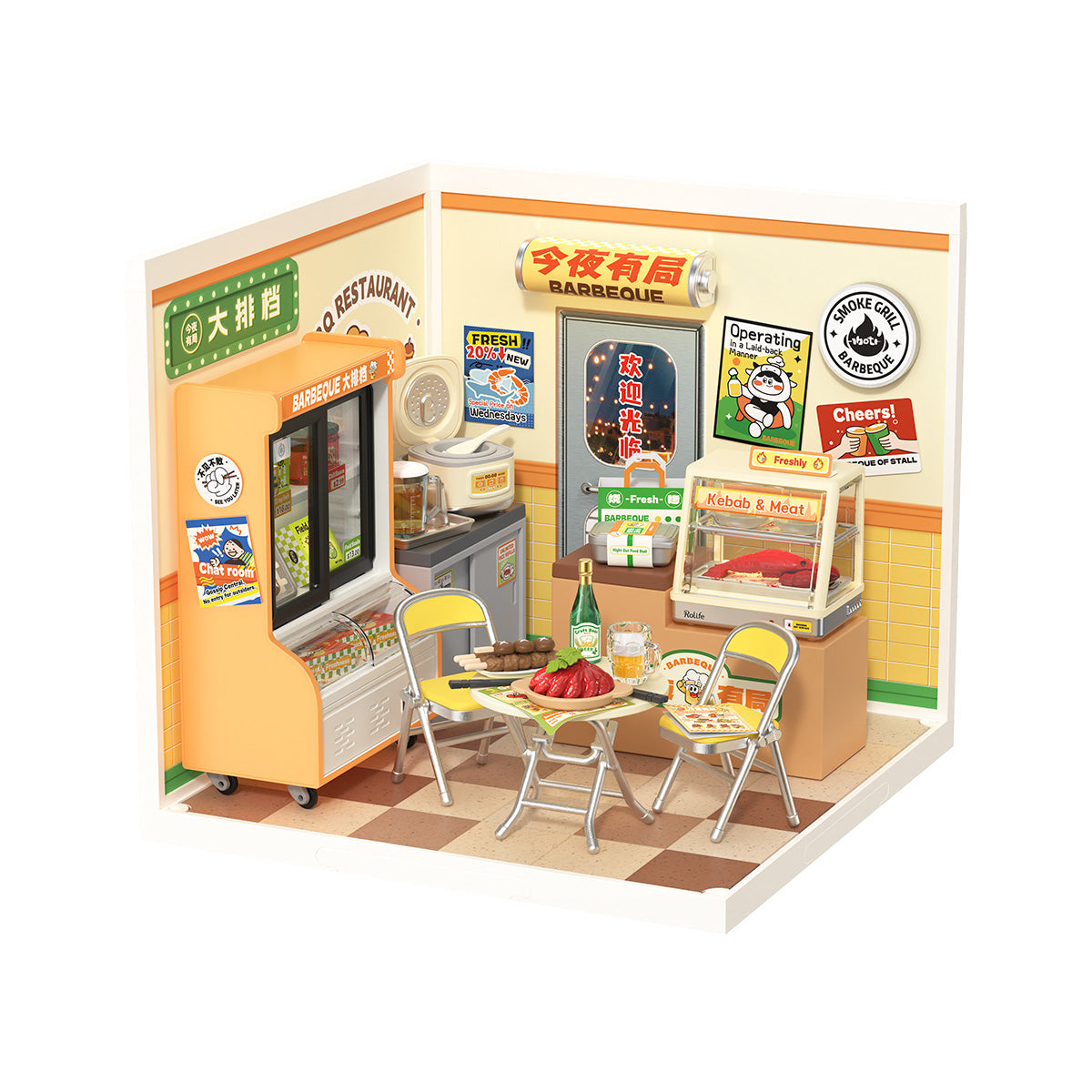 Rolife: Night Out Food Stall - Super Creator Plastic DIY Miniature Puzzle