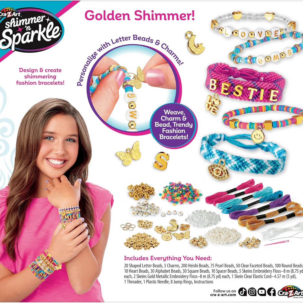 Shimmer 'n Sparkle Sparkling A-Z Fashion Bracelets - Deluxe Set