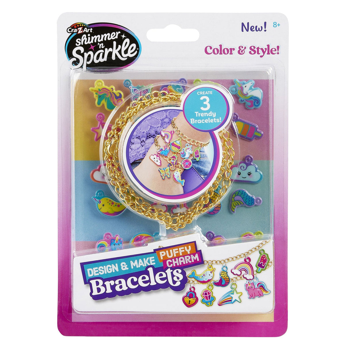 Shimmer 'n Sparkle Design & Make Puffy Charm Bracelets