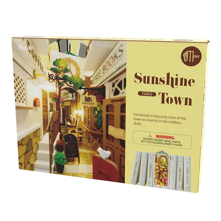 Rolife Sunshine Town Book Nook DIY Miniature Puzzle - (TGB02)