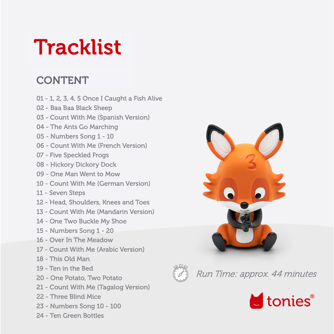 tonies: Favourite Children's Songs - Counting Songs Tonie Audio Character