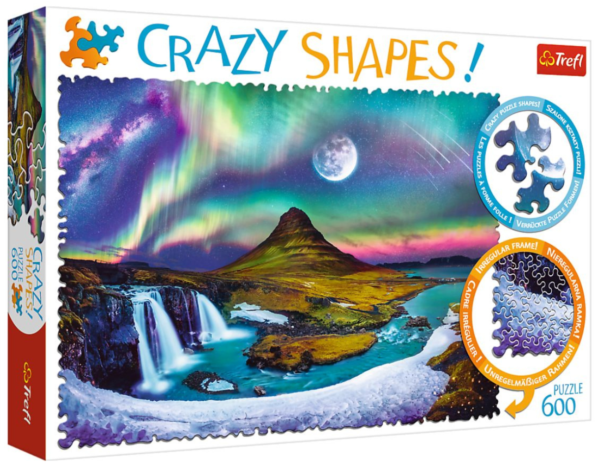 Trefl: Crazy Shapes - Aurora Over Iceland 600pc Puzzle