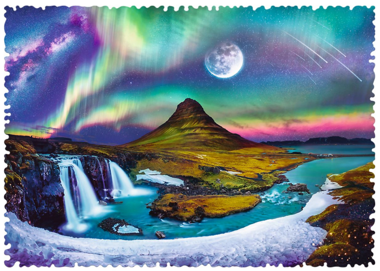 Trefl: Crazy Shapes - Aurora Over Iceland 600pc Puzzle