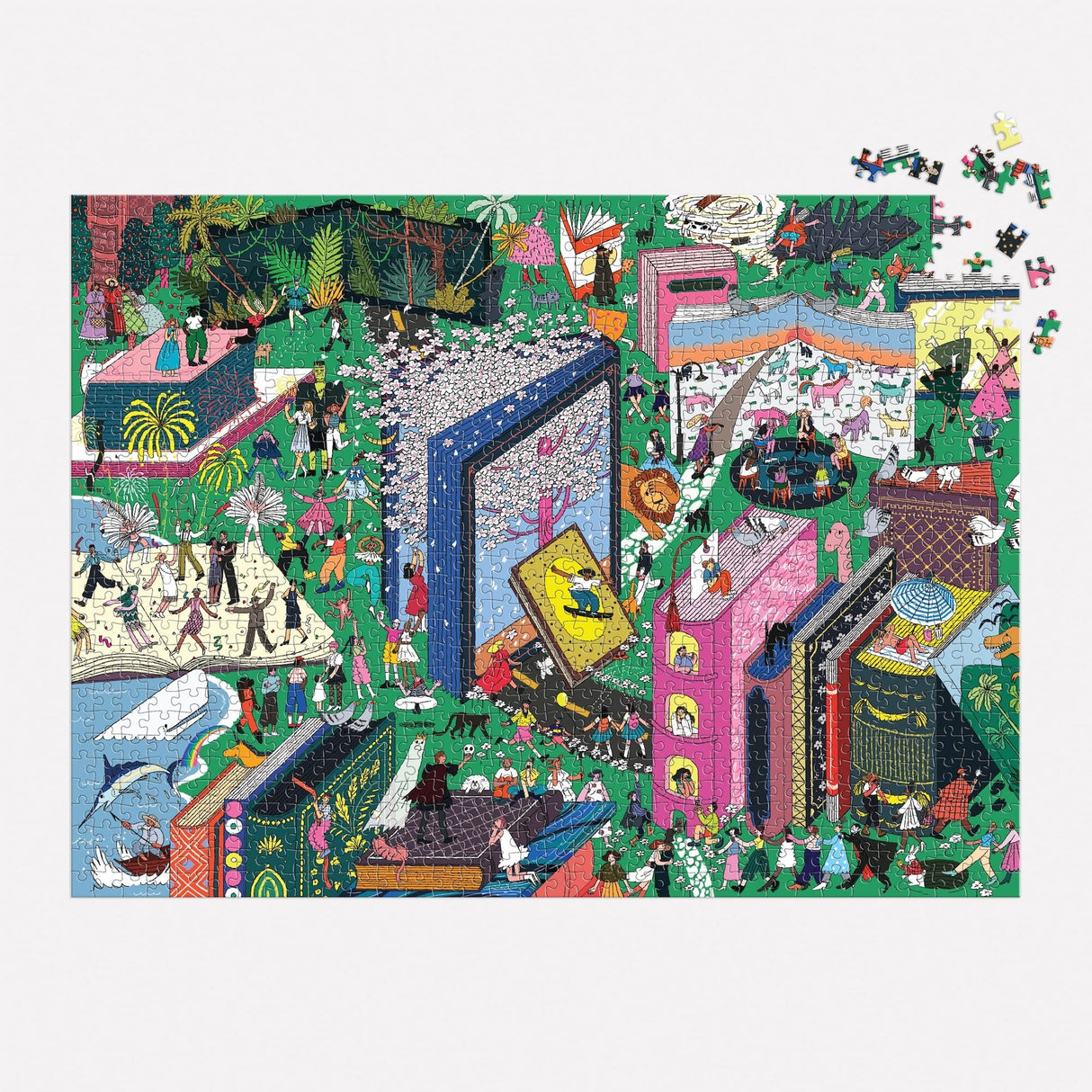 Galison Book World Puzzle - 1000 Piece