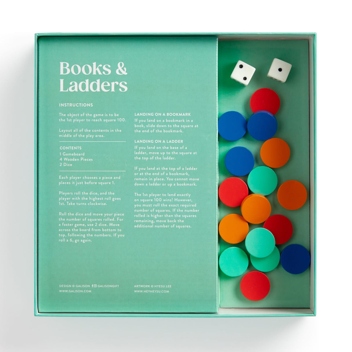 Galison Books and Ladders Classic Board Game