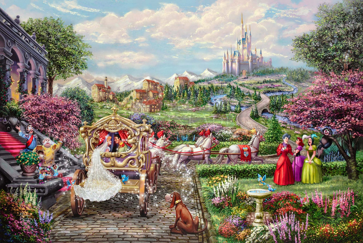 Harlington Thomas Kinkade Puzzle Disney Cinderella Happily Ever After 1,000 Pieces