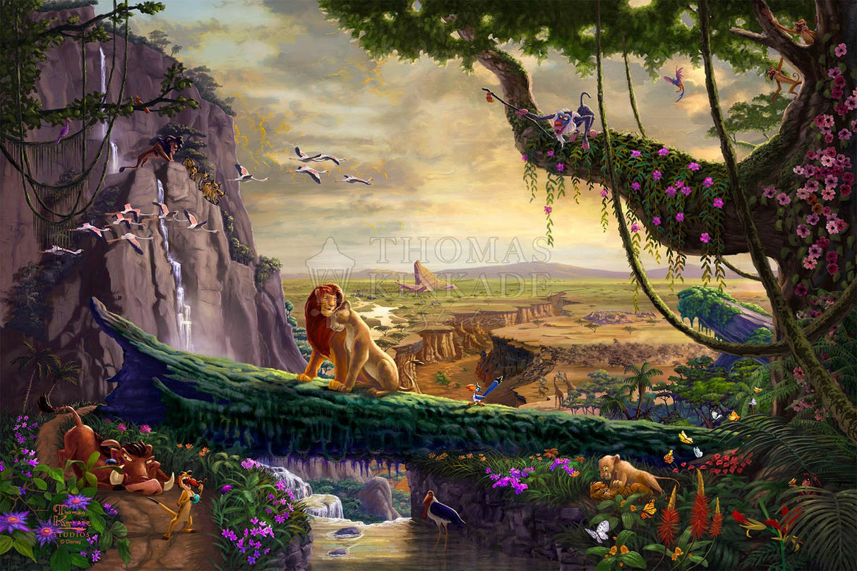 Harlington Thomas Kinkade PQ - Disney - The Lion King Return to Pride Rock 1000 Piece Puzzle