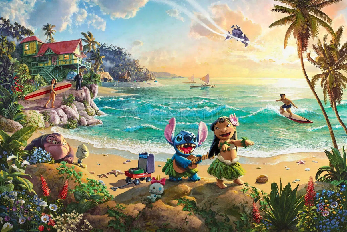 Harlington Thomas Kinkade PQ - Disney - Lilo & Stitch 1000 Piece Puzzle