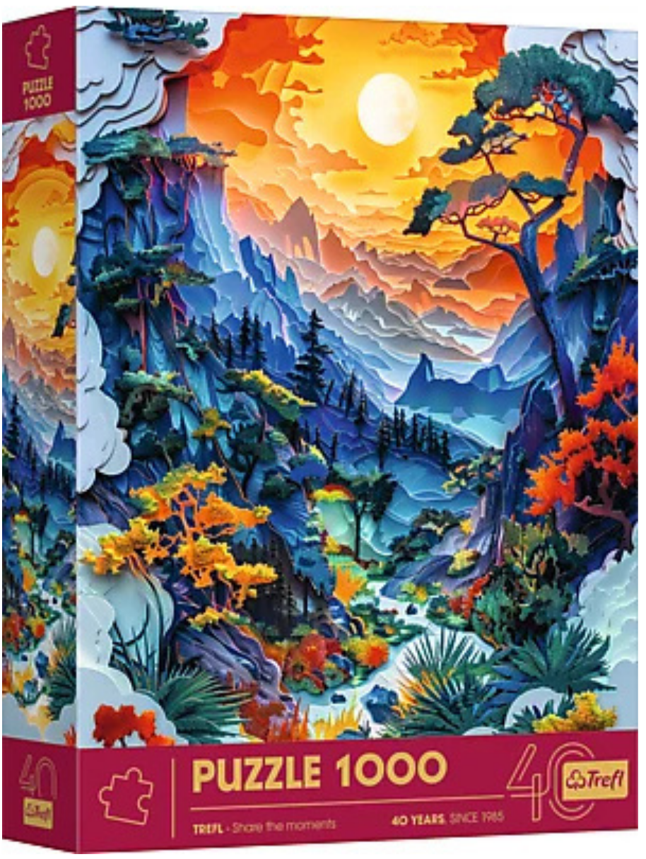 Trefl: 40th Anniversary of Trefl - Paper Art: Valley - 1000pc Jigsaw Puzzle