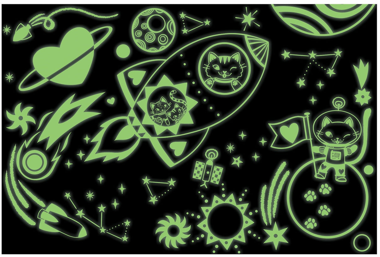 MudPuppy: Cosmic Dreams Glow in the Dark Puzzle - 100 Piece
