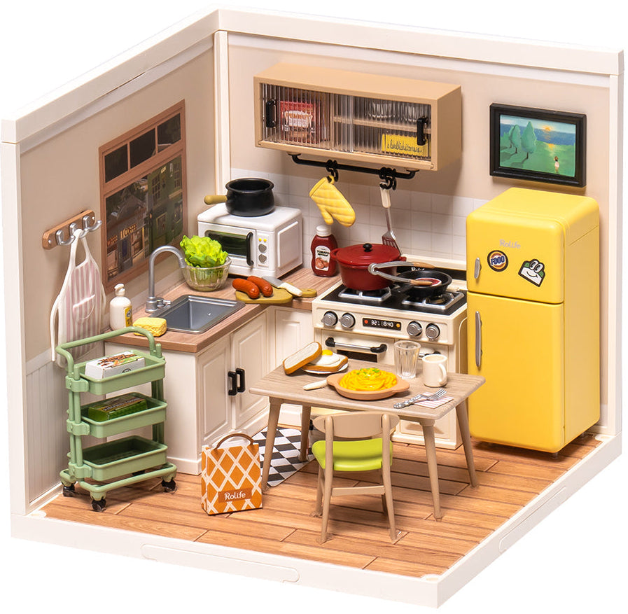 Rolife: Happy Meals Kitchen - Super Creator Plastic DIY Miniature Puzzle