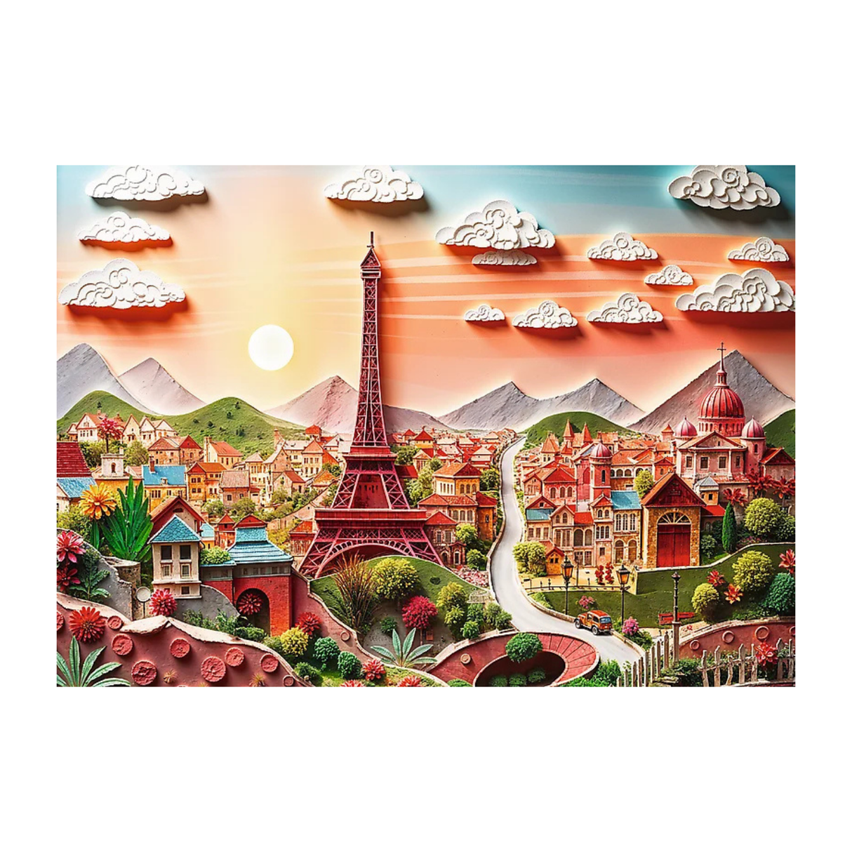 Trefl: 40th Anniversary of Trefl - Paper Art: Paris - 1000pc Jigsaw Puzzle