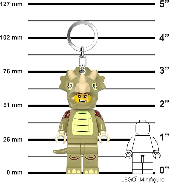 LEGO® Minifigurines™ Keychain Light Triceratops Costume Fan