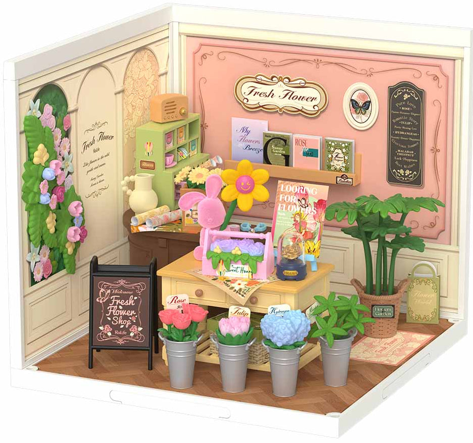 Rolife: Fresh Flower Shop - Super Creator Plastic DIY Miniature Puzzle