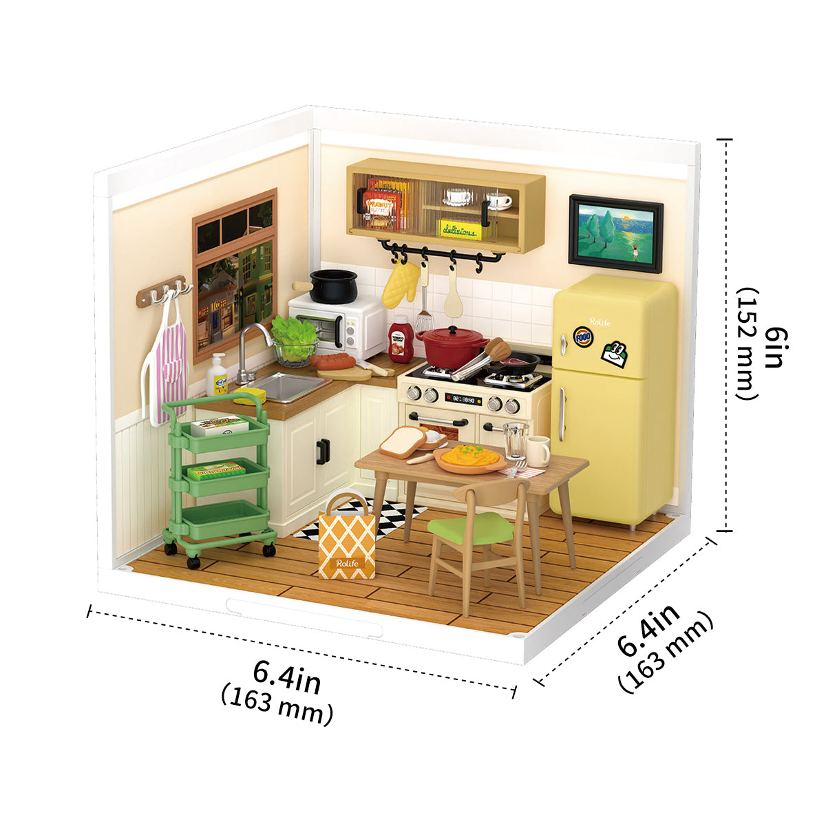 Rolife: Happy Meals Kitchen - Super Creator Plastic DIY Miniature Puzzle