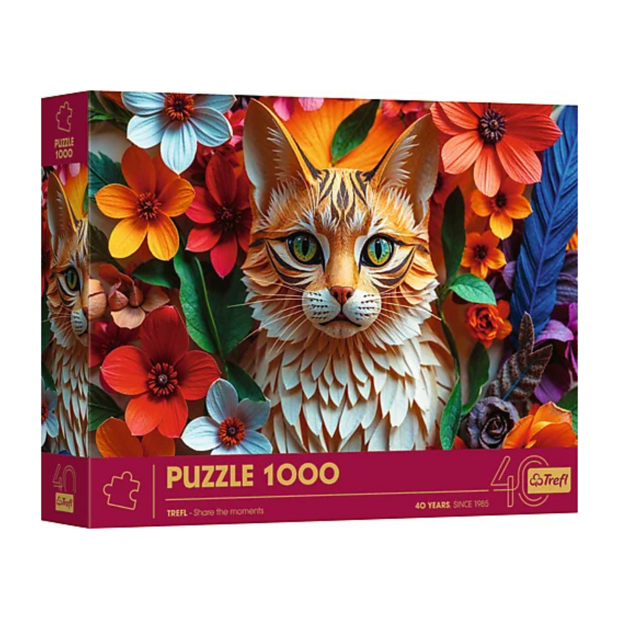 Trefl: 40th Anniversary of Trefl - Paper Art: Cat - 1000pc Jigsaw Puzzle