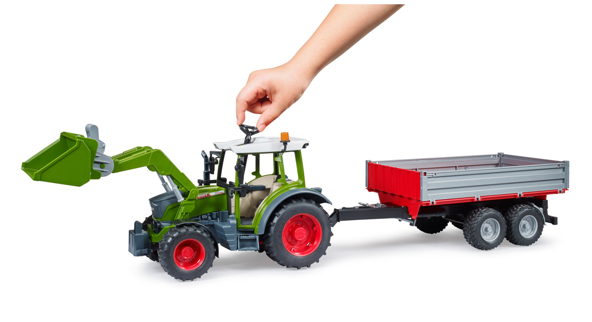 Bruder: Fendt Vario 211 with Frontloader & Tipping Trailer