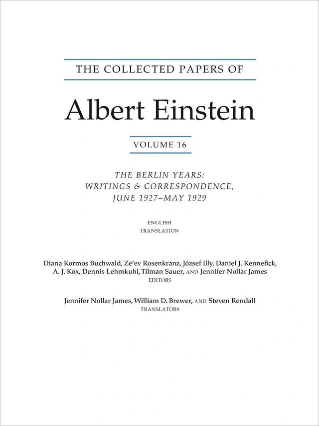 The Collected Papers of Albert Einstein, Volume 16 (Translation Supplement)