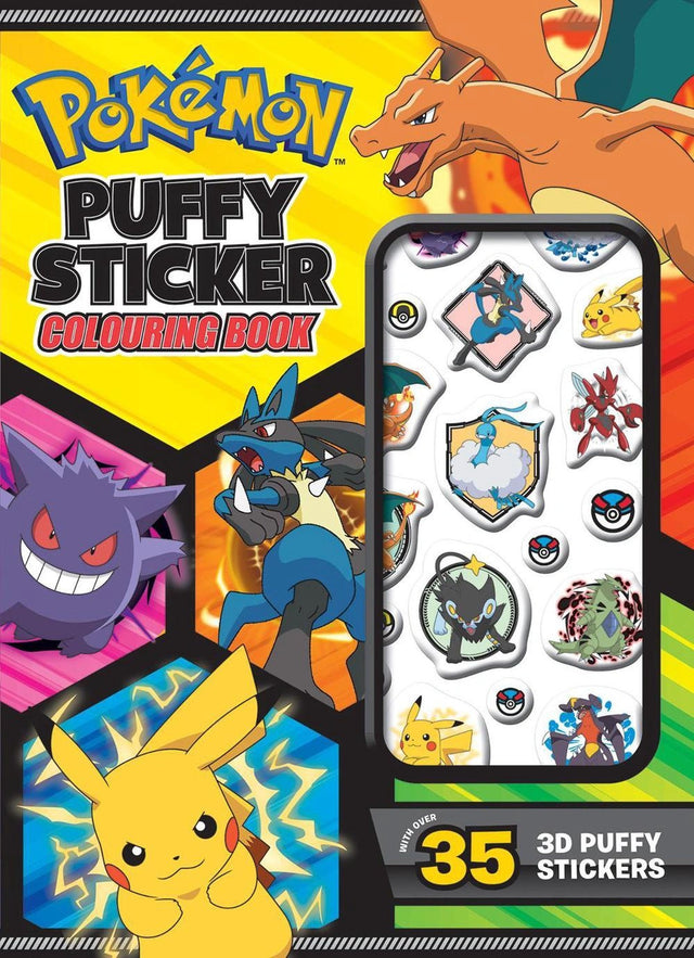 Pokemon Battle: Puffy Sticker Colouring Book