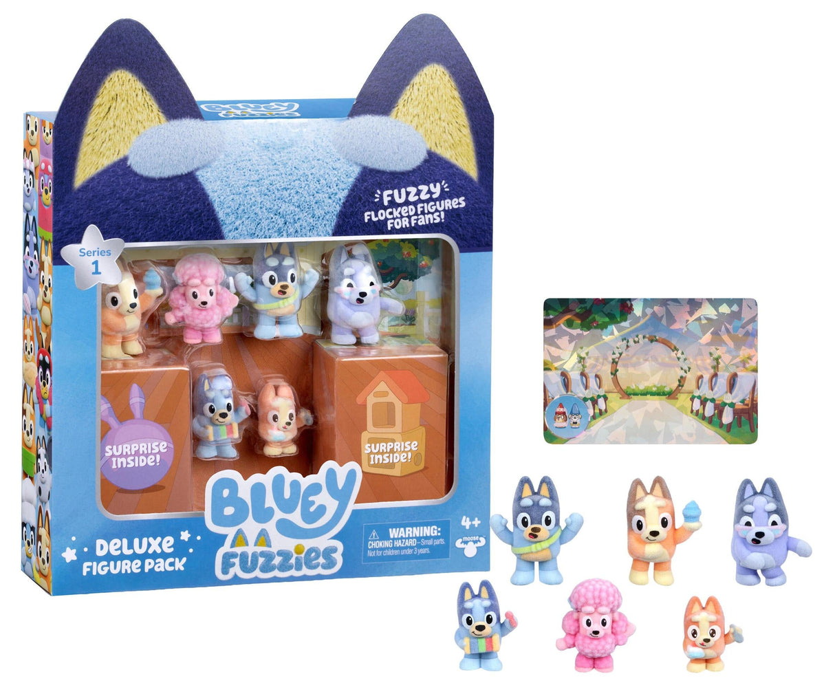 Bluey Fuzzies: Deluxe Figure Pack - 8 Figures