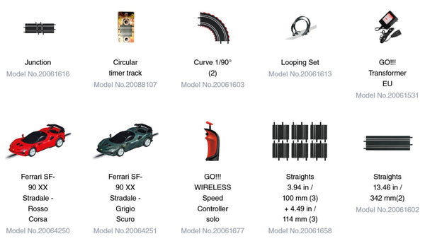 Carrera GO!!! Ferrari Supercar Power Slot Car Set - Wireless