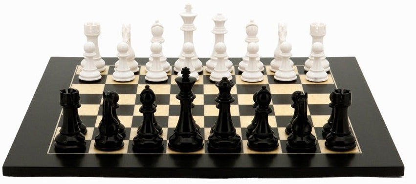 Dal Rossi Italy Chess Set - 50cm Board With Black & White Weighted Chess Pieces