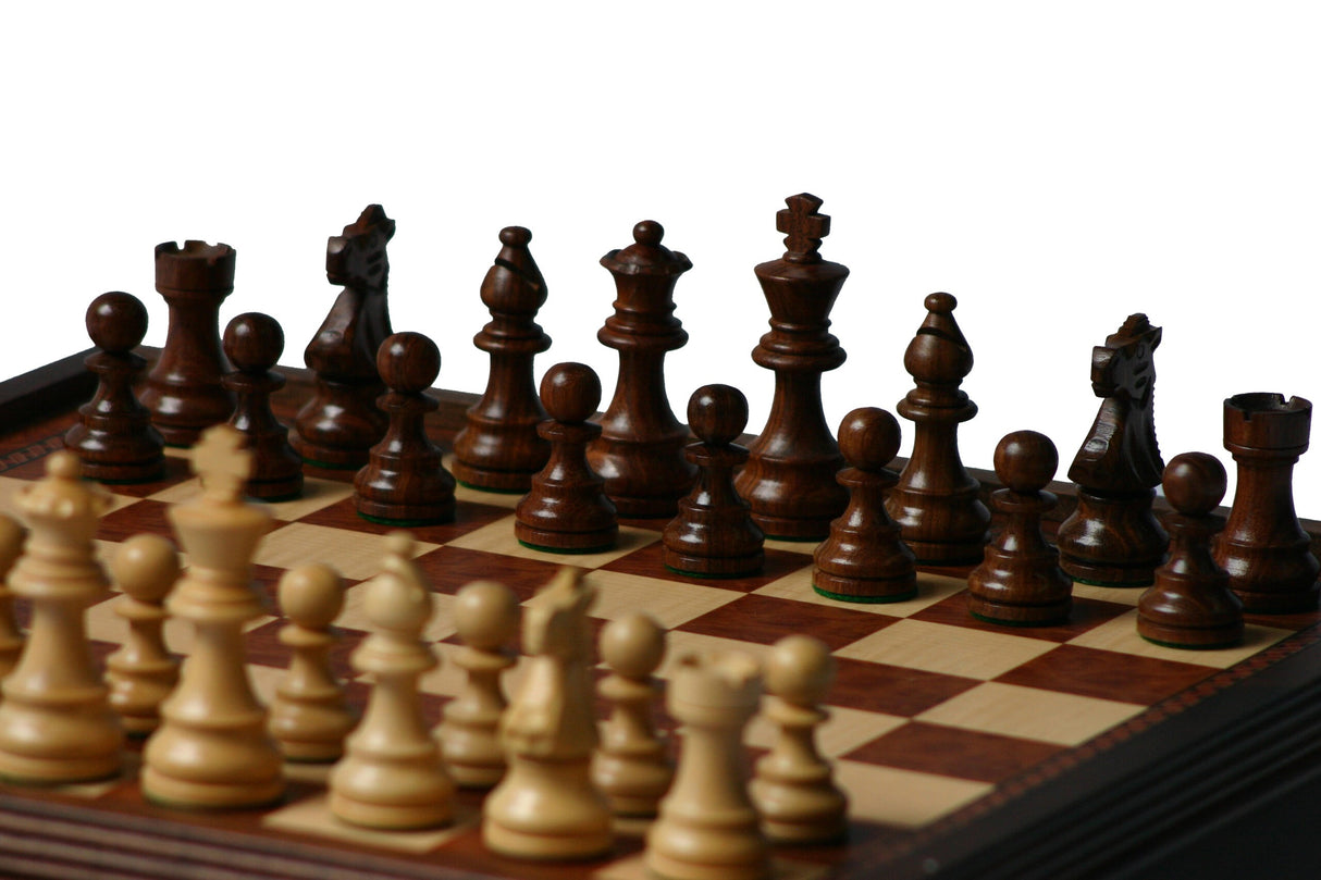 Dal Rossi Chess Set with Boxwood/Sheesham (16")