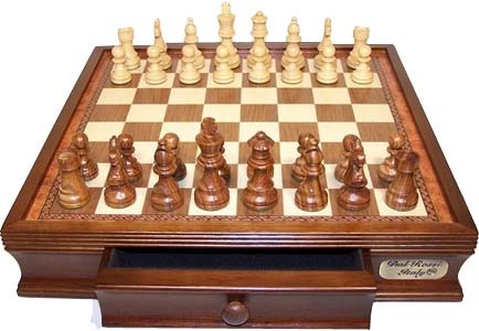 Dal Rossi Chess Set with Boxwood/Sheesham (16")