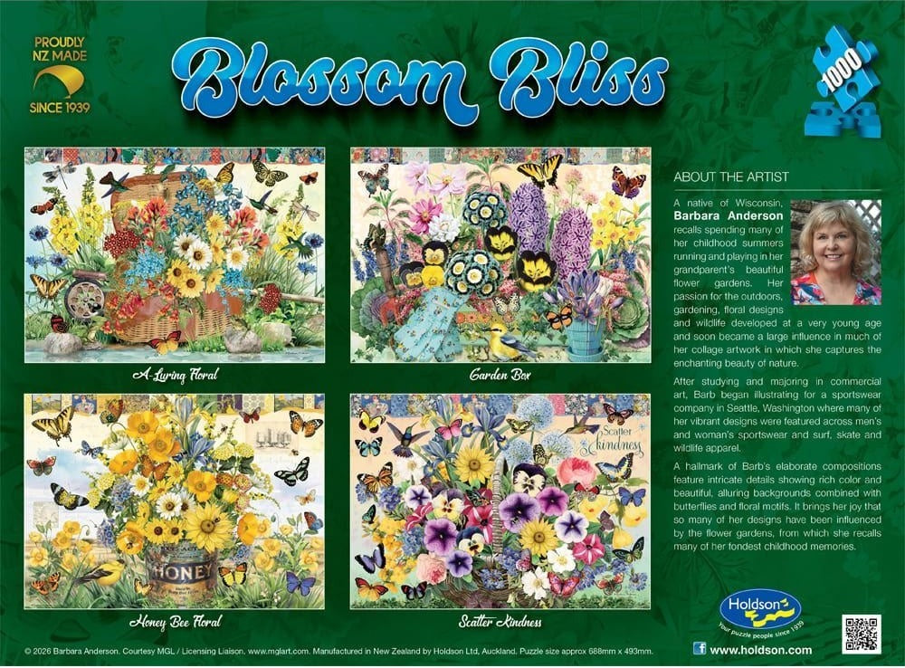 Blossom Bliss: 1000pc Puzzle - A-Luring Floral