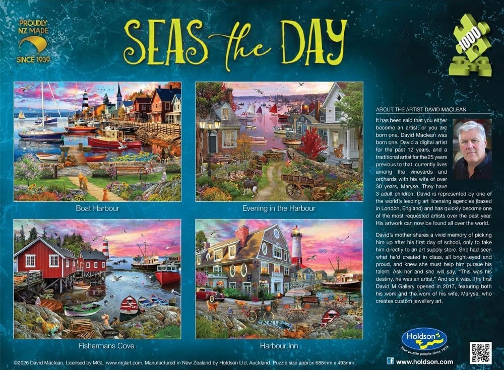 Seas the Day: 1000pc Puzzle - Boat Harbour