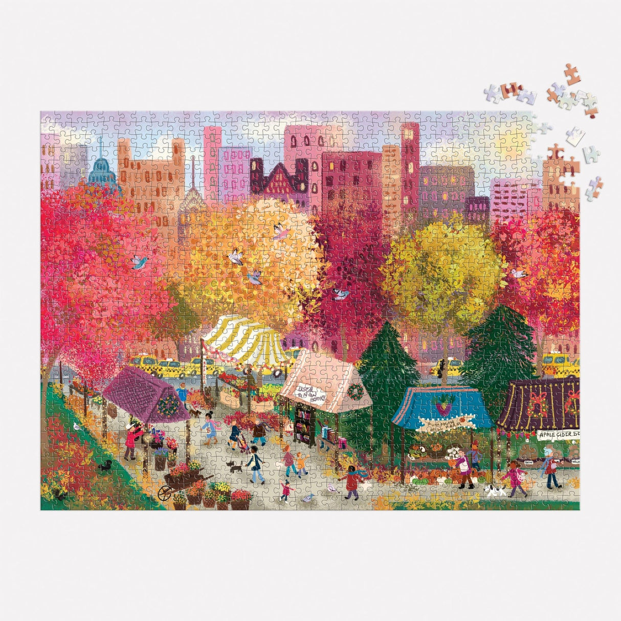 Galison Joy Laforme - Autumn at the City Market Puzzle - 1000 Piece